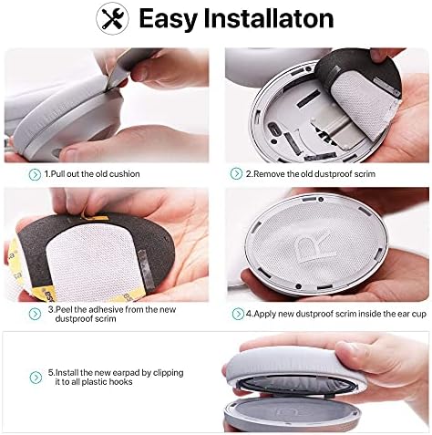 Transform Your Bose 700 Headphones with Premium Replacement Earpads – Luxurious Leather & High-Density Memory Foam for Unmatched Comfort and Superior Sound Isolation – Effortless Installation, Sleek Black Design for Audiophiles and Casual Listeners