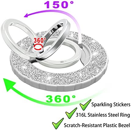 Magnetic Phone Ring Holder Stand – Adjustable Finger Grip with Enhanced Stability and Style for i Phone 12-15 Series – Collapsible Kickstand with Superior 80% Magnetic Strength, Sleek Blue Design for Wireless Charging Compatibility – Ultimate Protection and Versatile Angle Adjustment for Seamless Use