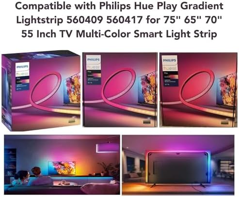 Superior 24 V Power Adapter for Philips Hue Play Gradient Lightstrip – Optimized Charger for 55″ to 75″ Smart TVs, Ensuring Maximum Compatibility and Enhanced Performance for Multi-Color LED Lighting Solutions