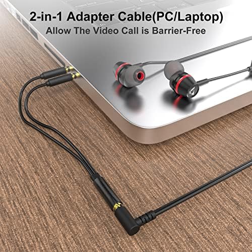 Premium 1 Mii Wired Earbuds with Built-in Microphone & Volume Control – Deep Bass, Noise-Isolating In-Ear Headphones for Enhanced Audio Experience – Tangle-Free Magnetic Design, Compatible with Phones, Android, PCs, i Pads, and MP3 Players (Black) – Elevate Your Sound Quality and Comfort