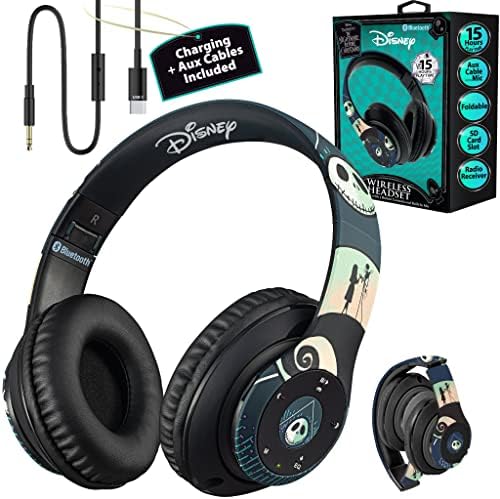 Magical Sally & Friends Bluetooth Headphones – Wireless Over-Ear Design for Kids & Adults – IJOY Nightmare Before Christmas Headset with Built-in Microphone – Exceptional Sound Quality & Universal Device Compatibility for Unmatched Audio Experience