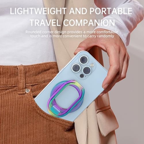 Revolutionary MINDSKY Mag-Safe Phone Grip & Stand for i Phone 12/13/14/15 Series – 360° Dual-Arm Adjustable Kickstand with Superior Magnetic Support – Lightweight, Durable Design for Enhanced Drop Protection – Effortless Hands-Free Use & Easy Wireless Charging Compatibility