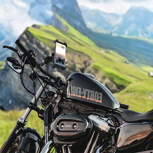 Enhance Your Motorcycle Adventures with the i MESTOU Wireless Phone Mount Charger – Auto-Clamping Handlebar Holder for 3.5″-6.8″ Devices, Fast Qi & USB Charging for 12-24 V Bikes, Effortless Setup for Ultimate Safety and Convenience