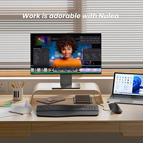 Nulea M504 Ergonomic Wired Vertical Mouse with 4 Adjustable DPI Settings and 11 RGB Lighting Modes – Ultimate Comfort and Precision for Laptop, PC, Desktop, and Mac Users
