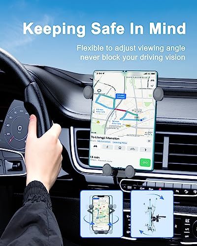 Revolutionize Your Driving Experience with the OATSBASF 360° Rotatable Car Vent Phone and Tablet Mount – Ultimate Compatibility for Samsung Galaxy Z Fold Series, Google Pixel 9 Pro, and i Phone 16, 15, 14 – Effortless Installation, Stylish Design, and Enhanced Safety for Hands-Free Navigation and Connectivity