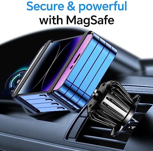 Kaistyle Mag Safe Car Mount: Ultra-Strong 20-Magnet Magnetic Phone Holder with 360° Rotation for i Phone 12-16 Plus | Premium Dashboard Accessory for Safe Navigation | Effortless Installation & Maximum Stability for Modern Drivers
