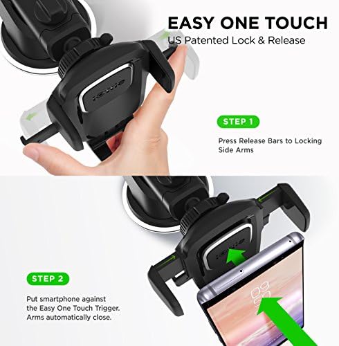 i Ottie Easy One Touch Signature CD Slot Car Phone Holder – Universal Smartphone Mount for i Phone, Google, Samsung, and More – Enhanced Stability, 360-Degree Viewing Angles, Quick One-Touch Access for Safe Driving