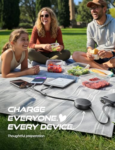 LISEN Multi Charging Cable, 3 in 1 Charging Cable, Retractable Car Charger with Type C/L/Micro USB Ports for iPhone 16 15 14 Pro Max/Samsung Galaxy S25/PS/Kindle, Multi Chargers for All Devices – Enhanced Compatibility and Speed