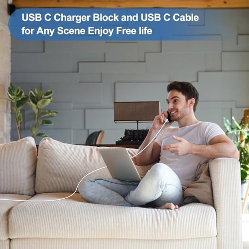 Maximize Your Charging Efficiency with the 20 W USB-C Power Adapter and 10 ft Type C Cable – The Ultimate Fast Charging Solution for i Phone 16, 15 Pro Max, and i Pad Featuring Advanced Safety Mechanisms for Secure On-the-Go Power Management and Unrivaled Compatibility