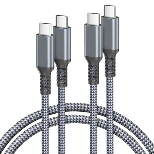 Basesailor 10 ft USB C to USB C Power Delivery Charging Cable – 100 W Fast Charger for i Phone 16/15 Pro Max, Mac Book, i Pad Air 4/5, Mini 6, and Samsung Galaxy S22/S23/S24/S25 – Durable 2 Pack for Enhanced Speed and Efficiency