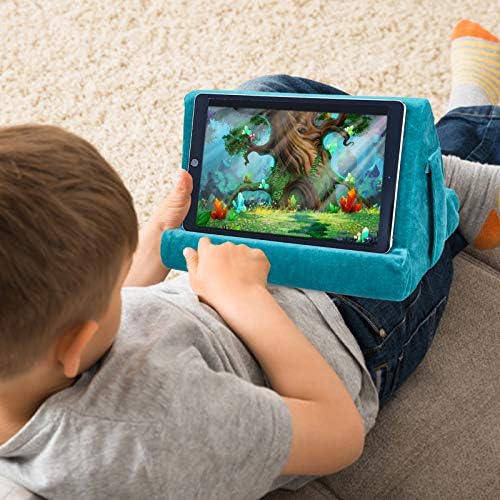 Ultimate Comfort Multi-Angle Tablet Holder and Phone Stand Set – Lightweight and Sturdy Design with Storage Pocket – Ergonomic Cushion for Enhanced Stability and Versatile Use – Modern Black and Light Green Aesthetic for Stylish Workspaces and On-the-Go Convenience