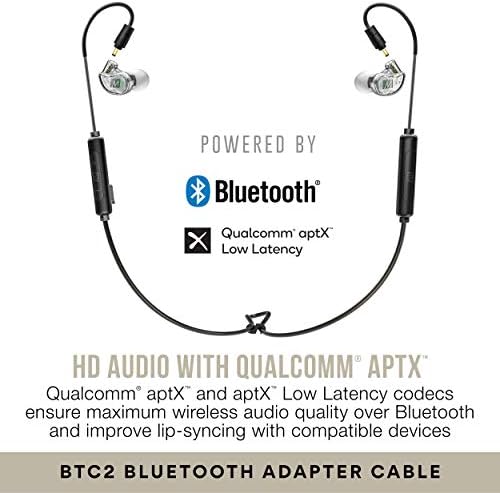 MEE audio M6 PRO In-Ear Monitor Headphones – 2 nd Gen Model with Superior Sound Quality, Customizable Fit Memory Wire Earhooks, and Durable Replaceable Cables for Professional Musicians – Noise Isolation Earbuds with Dual Cord Options (Black) – Perfect for Live Performances and Studio Recording