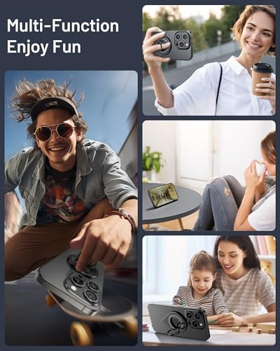 Ultimate Double-Sided Magnetic Phone Grip for i Phone & Samsung – Superior Mag Safe Ring Holder and Kickstand with Enhanced Magnetic Force for i Phone 15, 14, 13, 12, 11 Mini/Plus/Pro/Max and Google Devices – Secure, Versatile, Lightweight Accessory for Optimal Handling and Viewing Experience
