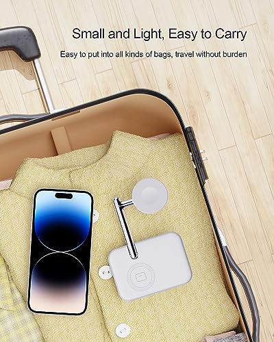 Dual Charging Dock for Apple Watch & Air Pods – Portable 2-in-1 Charger Stand with Fast Charging Capability, Compatible with All Apple Watch Series Ultra/10/9/8/7/6/SE/5/4/3 and Air Pods Pro/4/3/2/1 – Sleek Foldable Design for Travel and Space-Saving Solutions