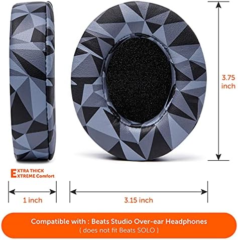 Upgrade Your Audio Experience with WC Wicked Cushions Replacement Ear Pads for Beats Studio 2 & 3 – Retro 90’s White | Luxurious PU Leather & Enhanced Foam for Optimal Sound Isolation | Perfectly Fits B0501 & B0500 Models | Not Compatible with Beats Solo | Enhanced Adhesive for Maximum Durability and Longevity