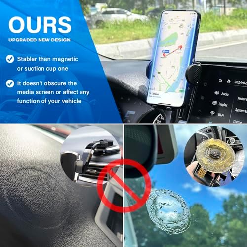 Custom-Fit 360-Degree Rotation Car Phone Holder for Toyota Corolla 2019-2025 & Corolla Cross 2022-2025 – Hands-Free Cell Phone Cradle with 8-Inch Screen Compatibility – Elevate Driving Safety and Convenience with Sturdy, Easy-Install Mount
