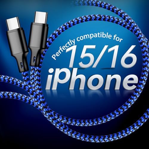 Ultimate USB A to USB C Charger Cable Set – 5 Pack (3/3/6/6/10 ft) for Fast Charging & High-Speed Data Transfer | Compatible with i Phone 16/15, i Pad Pro/Air, Samsung, PS5 – Durable & Tangle-Free Design, Enhanced Performance for Everyday Use