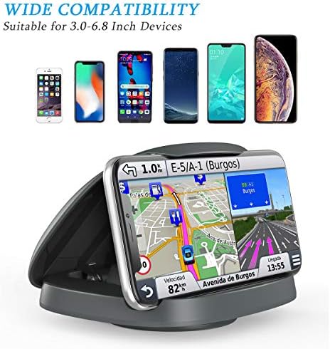 Revolutionary 360° Rotating Car Phone Holder for Ultimate Hands-Free Navigation – Versatile Dashboard Mount Compatible with i Phone, Samsung Galaxy & Android Devices – Sleek Design for Vertical & Horizontal Viewing – Enhanced Stability & Universal Fit for All Smartphone Sizes
