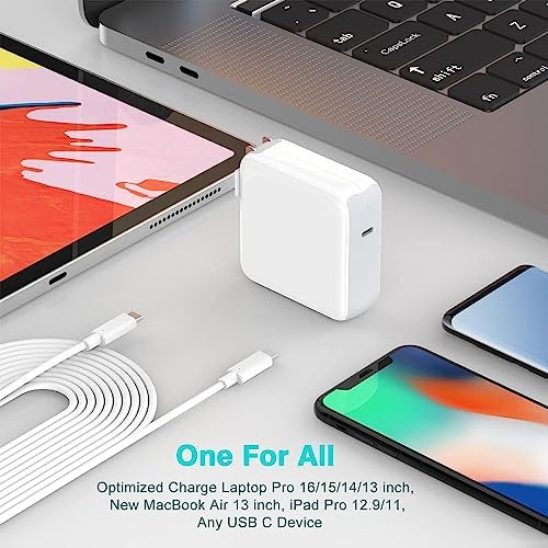 Ultra-Fast 96 W USB-C Charger for Mac Book Pro & Air – Compatible with 2025-2016 Models, Lightning-Speed Charging with 6.6 ft Cable, Safe Battery Protection & LED Indicator for Ultimate Convenience – Power Your Devices with Confidence!