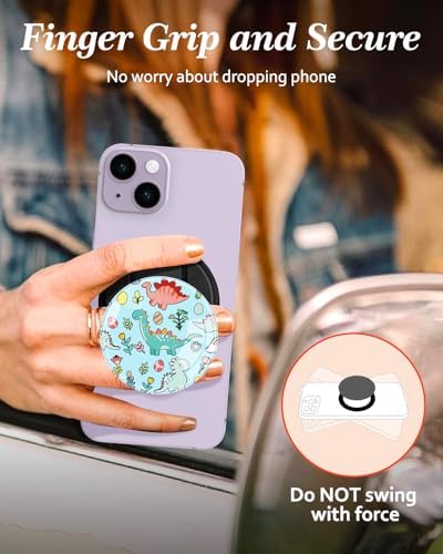 Adorable Cartoon Mag Safe-Compatible Phone Grip Stand – Lightweight Kickstand Ring Holder for Enhanced Usability – Perfect Accessory for i Phone 16/15/14/13/12 with Playful Design for Women and Girls – Durable, Easy-to-Install Magnetic Phone Accessory