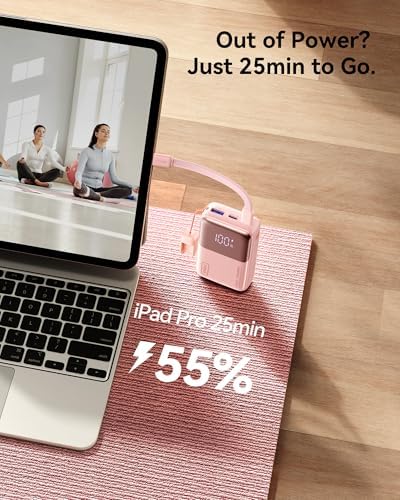INIU Ultra-Compact 10,000 m Ah Power Bank – 45 W PD Fast Charger with Detachable USB-C Cable – Ultimate Portable Solution for i Phone 16, Samsung S24 & Mac Book Air – Unmatched Safety with 3-Year Warranty – Redefining Mobile Charging Efficiency and Convenience