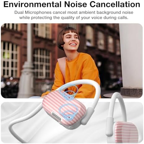 Purity Air Open Ear Headphones – Advanced True Air Conduction Wireless Bluetooth Earbuds with Dual Mic for Clear Calls – Ergonomic, Sweat-Resistant Design for Active Lifestyles – Compatible with i Phone & Android – Ultimate Comfort and Audio Awareness