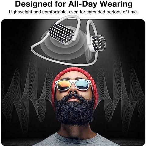 Purity Air Open Ear Headphones – Advanced True Air Conduction Wireless Bluetooth Earbuds with Dual Mic for Clear Calls – Ergonomic, Sweat-Resistant Design for Active Lifestyles – Compatible with i Phone & Android – Ultimate Comfort and Audio Awareness