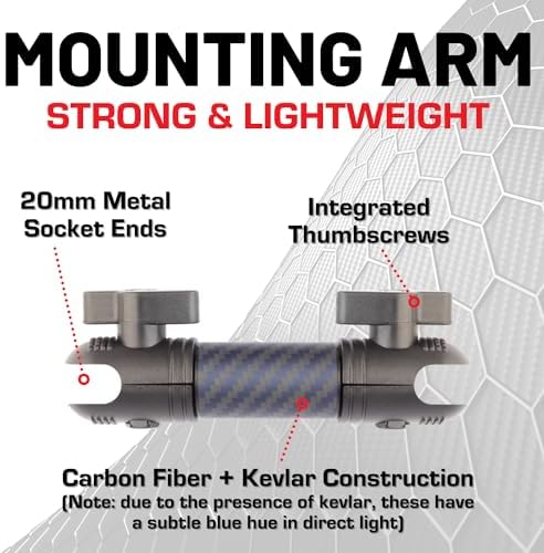 Revolutionize Your Drive with the Bulletpoint Dash Mount – 4.7″ Adjustable Arm for i Phone & Android Smartphones, Built with Carbon Fiber & Kevlar for Ultimate Durability, Compatible with 20 mm Ball Mounts – Effortless Access to Navigation & Calls