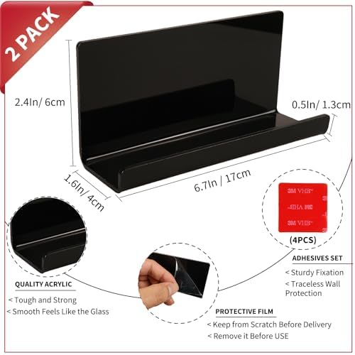 Clear Acrylic Wall-Mounted Tablet Holder – Sleek Charging Station for i Pads, Kindles, and Smartphones – Innovative Remote Control Organizer for Modern Homes and Offices – Maximize Space with Easy Access Design – Durable and Stylish Storage Solution for Clutter-Free Living