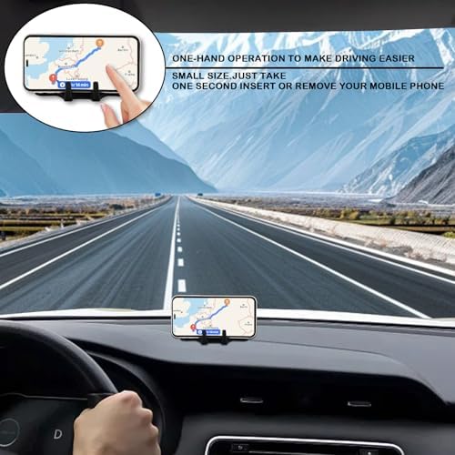 Universal Dashboard Phone Holder Mount – Premium Anti-Slip Car Phone Mount for i Phones, Samsung, and Android Devices – Effortless Hands-Free Navigation and Communication – Fits 99% of Car Interiors – Durable Black Design for Ultimate Stability and Style – Easy Install, No Residue – Enhance Your Driving Safety and Connectivity