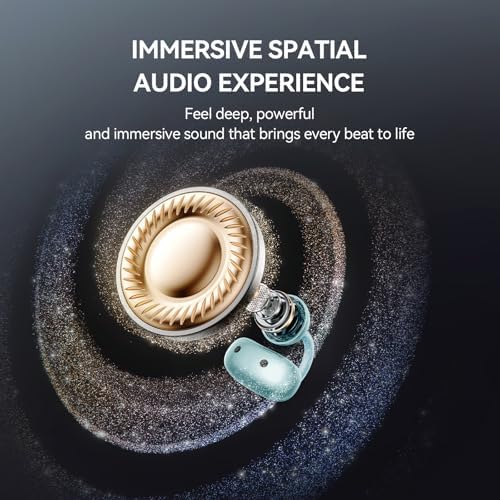 Revolutionize Your Audio Experience with 1 MORE S20 Open Ear Bluetooth 5.4 Wireless Earbuds – Lightweight Clip-On Design, 30-Hour Playtime, Four ENC Microphones for Crystal-Clear Sound, IPX5 Water-Resistant Durability, Perfectly Secure Fit for Active Lifestyles, Your Ultimate Sports Companion in Stylish Black