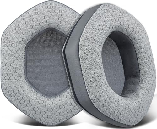 Upgrade Your Listening Experience with SOULWIT Premium Replacement Ear Pads for V-Moda Crossfade Series – Ultra-Comfort Mesh Cushions for M-100, M-100 Master, and Wireless Models – Enhanced Sound Quality and Breathability in Grey – Perfect for Long Sessions and Ultimate Comfort