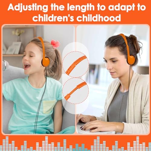 Classroom-Ready 20 Pack Adjustable Headphones for Kids – Ergonomic On-Ear Design with 3.5 mm Jack, Vibrant Color Choices, Perfect for Schools and Libraries, Lightweight & Durable for Long Learning Sessions