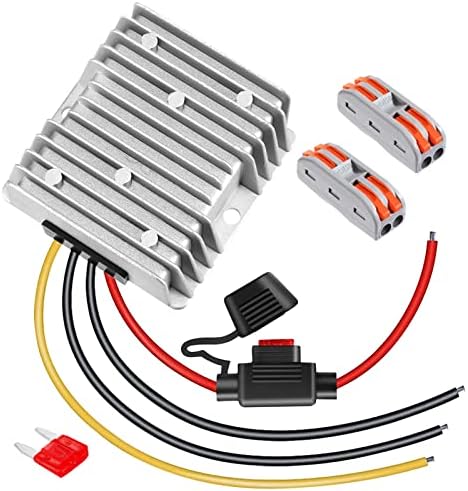 High-Performance 48 V to 12 V DC-DC Step Down Converter by Eagwell – 120 W Power Supply with Built-in Fuse for Maximum Safety – Perfect for Golf Carts, Scooters, RVs, and Marine Use – Reliable Voltage Reduction for Enhanced Device Efficiency and Versatility