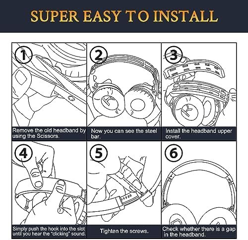 SOULWIT Premium Replacement Headband Pad Kit for Bose Quiet Comfort 45 (QC45), QC SE, and Wireless Headphones – Effortless DIY Upgrade in Stylish Blue for Enhanced Comfort and Performance