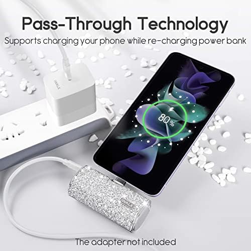 Ultra-Compact 4500 m Ah i WALK USB C Portable Charger – Stylish Pink Power Bank for i Phone 16/15 & Samsung Galaxy S25/S24/S23 Ultra – Fast Charging, Sleek Design for On-the-Go Convenience