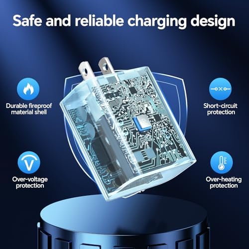 Compatible with iPhone 16/15 Charger Fast Charging, Dual Port 20W USB C Wall Charger Block Type C to Type C 10ft Long USB C Fast Charing Cable for Phone 15/16/Pro Max/Pro/PlusPad Pro/Air/Android – Enhanced Compatibility and Speed