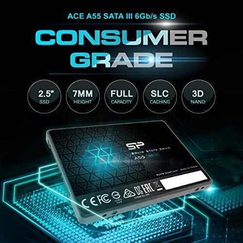 Experience Unmatched Speed with the SP 1 TB SATA III SSD – High-Performance 3 D NAND Solid State Drive for Gamers and Professionals – SLC Cache Boost for Lightning-Fast Data Transfer – Reliable, Slim, and Easy to Install Internal Storage Solution