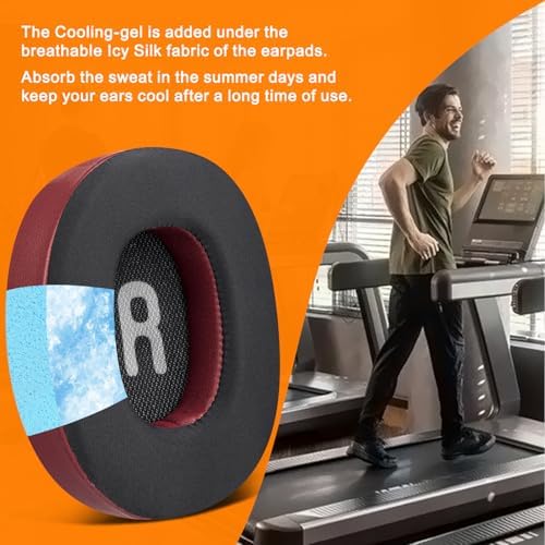 SOULWIT Cooling Gel Earpads for JBL Tune 700 Series – Premium High-Density Foam Replacement Cushions – Ultimate Comfort, Sound Isolation & Breathability – Stylish Black Gold Finish – Perfectly Fits JBL 710 BT, 720 BT, 750 BTNC, 760 NC, 770 NC – Transform Your Listening Experience with Durable, Easy-to-Install Accessories