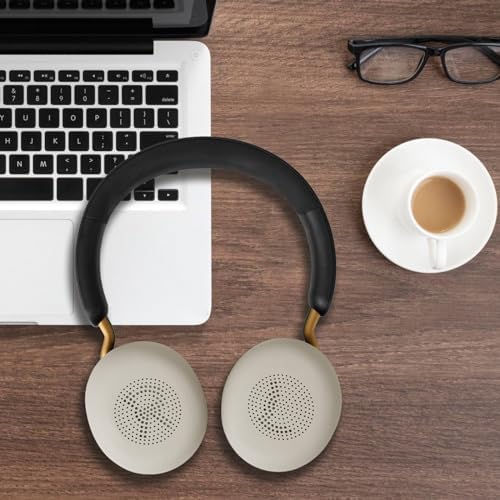 Ultimate Comfort Cooling Gel Ear Pad Replacement for Jabra Elite 45 h & Evolve2 65/40 Wireless Headphones – Premium Memory Foam Cushions for Enhanced Audio Clarity and Long-lasting Wear (Black)