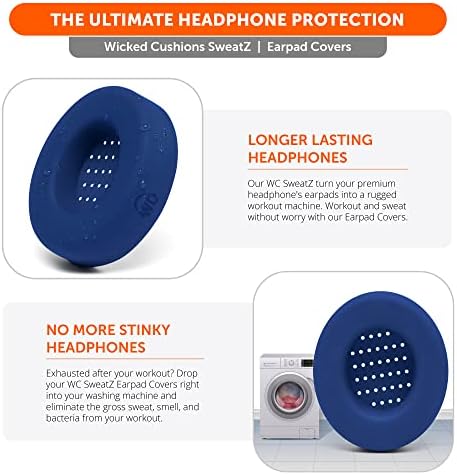 Upgrade Your Beats: WC Sweat Z Studio Earpad Covers for Studio 2 & 3 | Revolutionary Sweatproof Design, Effortlessly Washable, Perfect Fit | Unmatched Protection for Headphones & Enhanced Comfort