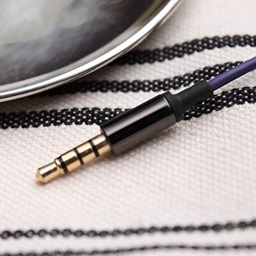 Elevate Your Sound Experience with Ergonomic Comfort Fit In-Ear Earphones – Lightweight & Stylish with Built-In Microphone for Seamless Control, Rich Warm Bass, Perfect for On-the-Go Listening, 3.5 mm Connector, EP101 White Purple, Compatible with All Devices