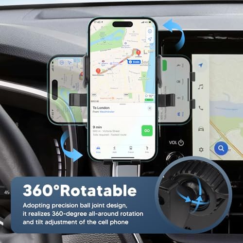 Upgrade Your Toyota Corolla Driving Experience – Custom 360° Phone Holder for 2019-2025 & Corolla Cross 2022-2025 – Adjustable Mobile Stand for 8-Inch Screens – Effortless Tool-Free Installation & Enhanced Safety Accessory for Seamless Connectivity on the Road