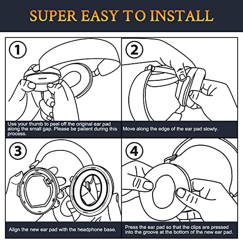 Transform Your Sennheiser Momentum 4 with SOULWIT Premium High-Density Noise-Isolating Protein Leather Earpads – Ultimate Comfort and Sound Clarity Enhancements – Stylish Grey Finish for an Elevated Audio Experience