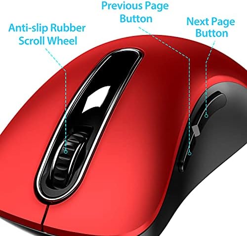Upgrade Your Workflow with the Memzuoix 2.4 G Wireless Mouse – Ergonomic and Portable 1400 DPI USB Mouse for Laptop, PC & Desktop | 5 Customizable Buttons for Ultimate Control | Ideal for Professionals and Casual Users Alike