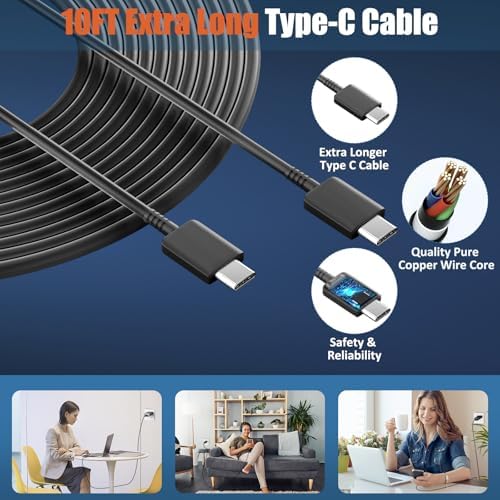 High-Speed 30 W USB C Fast Charger for i Phone 15 & 16 Pro Max with 6 FT Cable – Ultimate Compatibility for i Pad and Samsung Galaxy S24 – Compact, Reliable Power Block with Advanced Safety Features for On-the-Go Charging