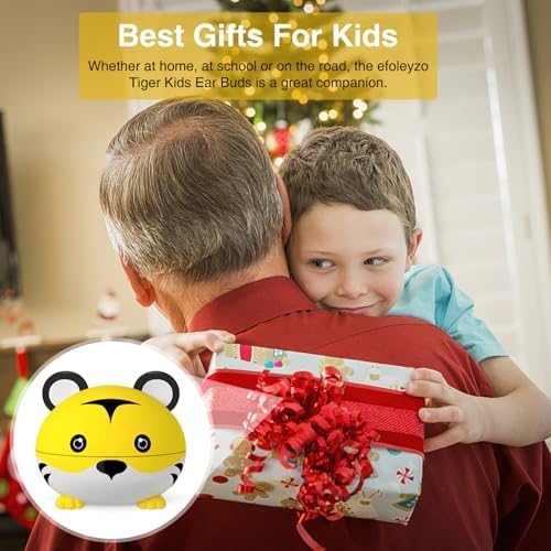 Penguins Kids Bluetooth Headphones – Safe 85 d B Volume Limited Earbuds with 30-Hour Playtime, Waterproof Touch Control for Small Ears – Ideal for School, Travel, and Home Use with Superior Device Compatibility and Child-Friendly Design