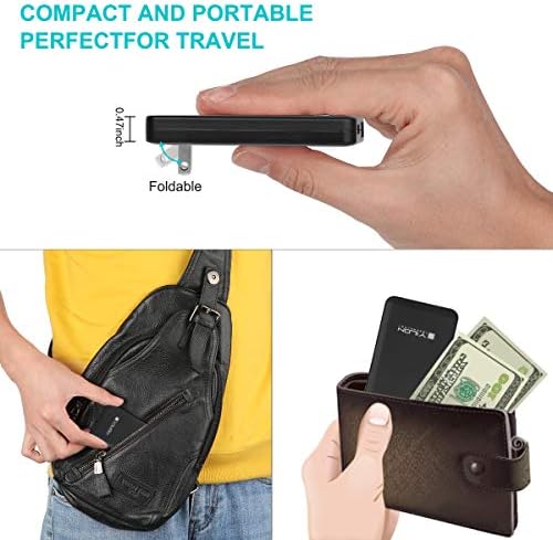 YILON Ultra-Slim 18 W Fast Plug Charger – Portable Dual-Port USB-C & QC3.0 Wall Adapter for Quick Charging i Phone X/11/12 Pro Max, Air Pods, Galaxy, i Pad Pro – Enhanced Safety & Travel Efficiency