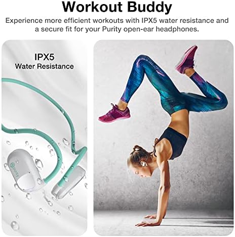 Purity Air Open Ear Headphones – Advanced True Air Conduction Wireless Bluetooth Earbuds with Dual Mic for Clear Calls – Ergonomic, Sweat-Resistant Design for Active Lifestyles – Compatible with i Phone & Android – Ultimate Comfort and Audio Awareness