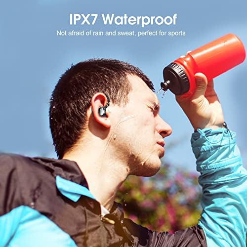 Rose Gold Bluetooth 5.3 Wireless Earbuds – Experience Premium Hi-Fi Stereo Sound with 30 Hours Playtime, Secure In-Ear Hooks for Active Lifestyles, and Dual LED Battery Indicator – Ideal for Sports, Hands-Free Calls, and Fast Type-C Charging – Upgrade Your Sound Journey Now!